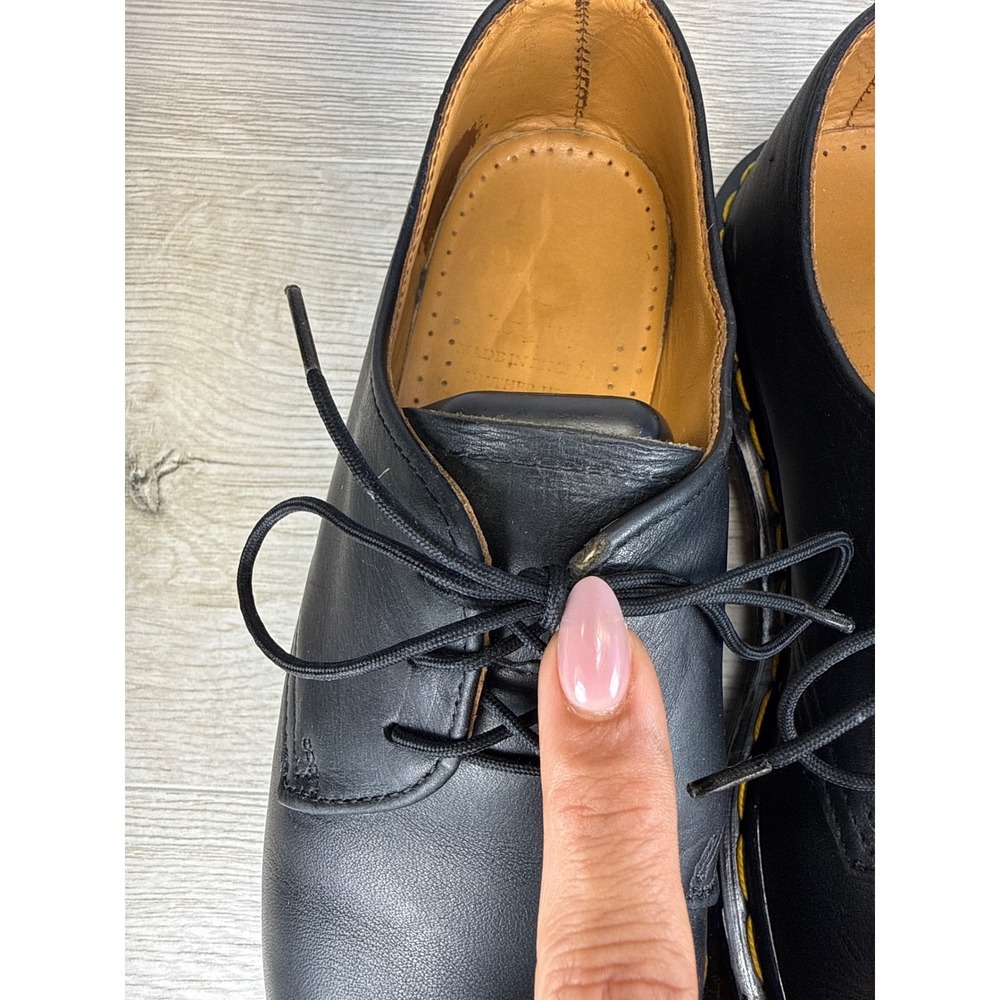 Dr. Martens Women 8 1461 Made in England Oxford Shoes Black Leather Bex Lug Sole - Picture 9 of 11